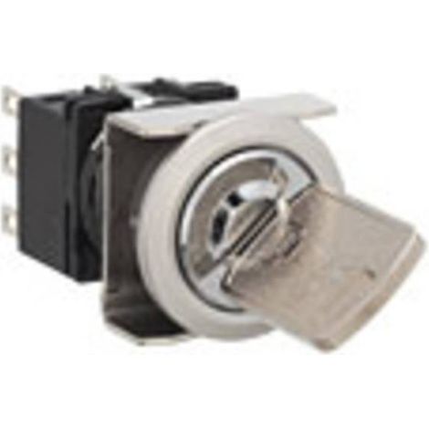Idec LB6MK-2T6B LB6MK-2T6B Interruttore a chiave 250 V 5 A 1x Off / (On) 1 x 90 ° IP65 1 pz.