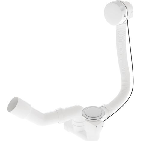 Sifone automatico per vasca da bagno con troppopieno, Besco bianco (1/2)