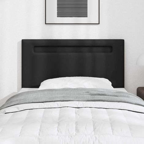LED Kopfteil Schwarz 100 cm Kunstleder