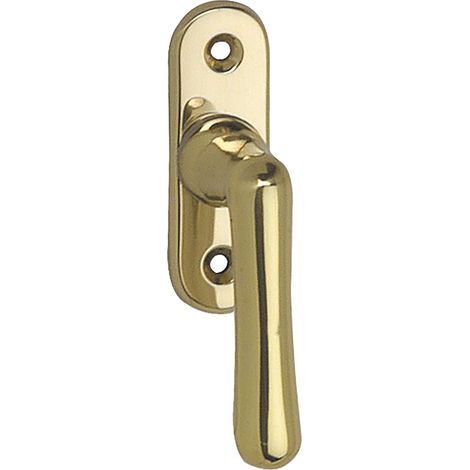 GRUNDMANN Fenstergriff WG ELEGANT 504 -gerade,VK 7 x 35 mm, Messing poliert (1/3)