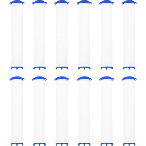 Lot de 12 Filtre, Coton PP, 10,9 cm, Haute Pression, Métaux Lourds, Sable, Douche Vortex Hélice