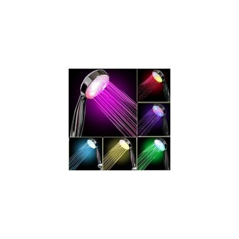 Pommeau de Douche LED 7 Couleurs, Multicolore, Ajustement Universel (1/5)
