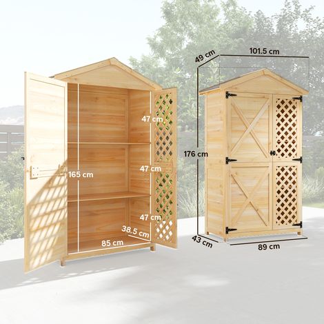 Rangement extérieur : Abri de jardin avec porte ventilée et dispositif anti-basculement. (1/5)