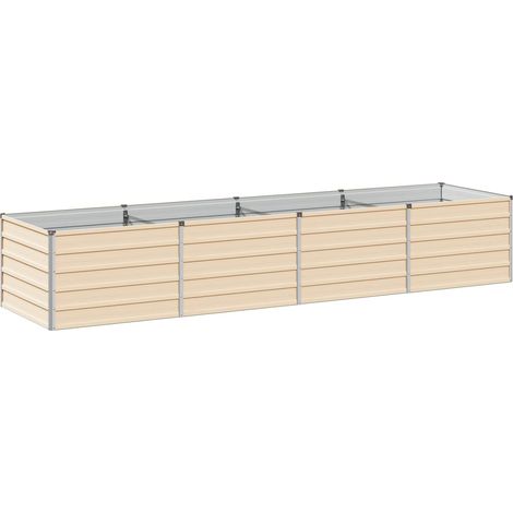 Cama de Jardín Elevada Marfil 320 x 80 x 55 cm vidaXL