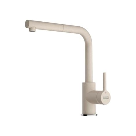 Franke – Mitigeur de cuisine crème de café – Bec extractible – Finition en laiton – Hauteur sous bec 200mm – Pour installation sur évier