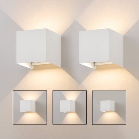 ZMH Applique murale LED Extérieur Lampe -up down Luminaire extérieure 5W Spot mural intérieur Ip65 Etanche Lampe couloir Cage d'escalier ,blanc 2ER (1/5)