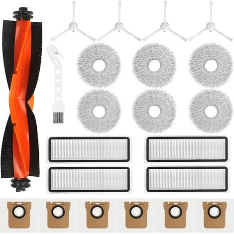 Kit di accessori da 22 pezzi per l'aspirapolvere robot Xiaomi X20+: 6 sacchetti + 1 spazzola + 6 panni + 4 filtri HEPA + 4 spazzole laterali + 1 spazzola per la pulizia (1/5)