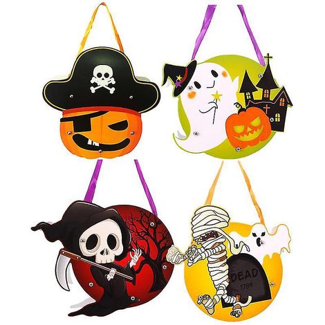 4 Halloween-Süßigkeitentüten für Halloween-Dekorationen