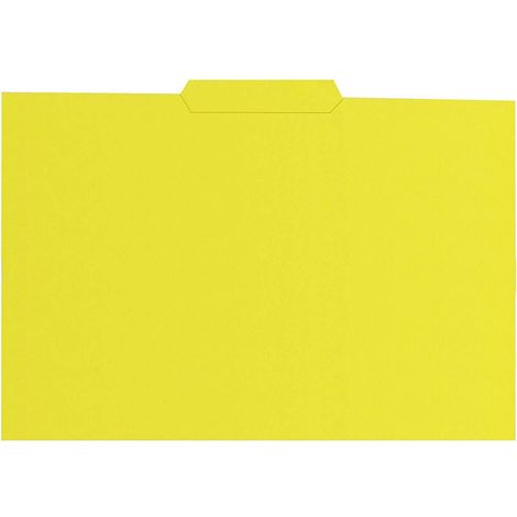 GIO SUBCARPETA CON PESTAÑA CENTRAL FOLIO CARTULINA 250GR AMARILLO INTENSO -50U-