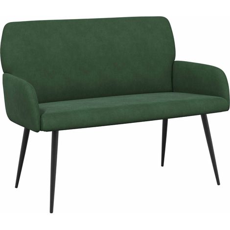 2 Seater Sofa with Metal Legs 2-Seater Dark Green vidaXL (1/5)
