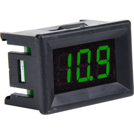 Voltmètre numérique 0,36 pouce deux fils DC 2,4-30V, affichage LED vert étanche voltmètre pour batterie auto (1/5)