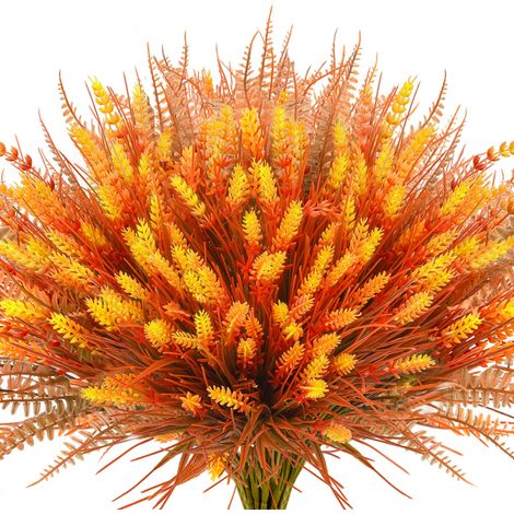 plantes de lavande artificielles fausse herbe d'extérieur décoration d'intérieur convient pour le balcon la chambre et table à Orange (1/5)