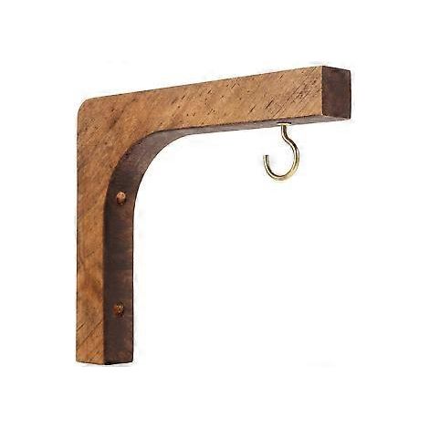 Pflanzenhaken, Pflanzenhalterung aus Holz, Wandmontage, Pflanzenhänger, Blumentopfhalterung (1/2)
