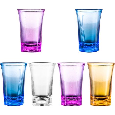 Verre À Shot En Acrylique - Base Lourde Anti-Renversement - Pour Whisky Tequila Cocktail - Lot De 6 Pièces (1/5)
