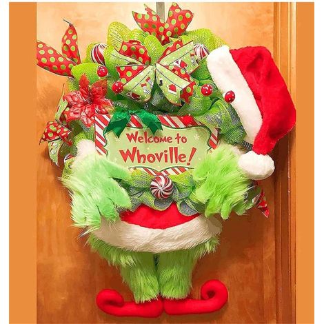MINKUROW Guirnalda De Navidad 33cm Guirnalda De Puerta Artificial Guirnalda Fantástica Guirnalda Decorativa De Navidad Para Decoración Del Hogar Adornos Decoración Colgante Para Interior Exterior Navi