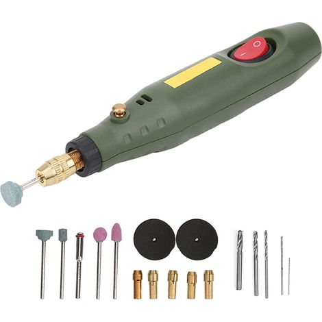 Mini Perceuse Électrique Multifonction Outil de Gravure et Sculpture sur Bois Métal Plastique Kit Complet avec Accessoires pour Bricolage DIY Artisanat Précision Compacte Puissante (1/5)
