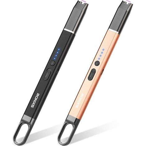 Lichtbogen Stabfeuerzeug USB Aufladbar, Wind- & Spritzwassergeschützt, 2 Stück (1/5)