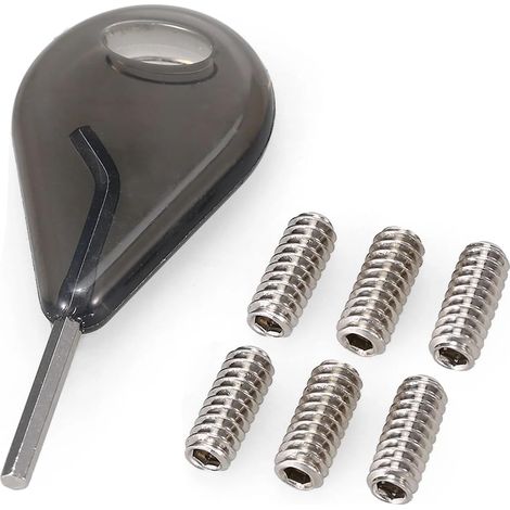Lot de 3/6 vis for ailerons de Planche de Surf 9 mm/12 mm, clé supplémentaire for ailerons, kit de Remplacement for ailerons de Planche de Surf, Accessoires de Surf(6pcs 9mm) (1/5)