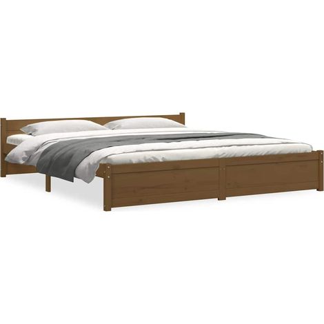 Maison Exclusive - Massivholzbett Honigbraun 200x200 cm