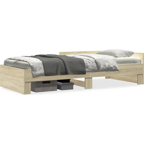 Maison Exclusive - Bettgestell ohne Matratze Sonoma-Eiche 75x190