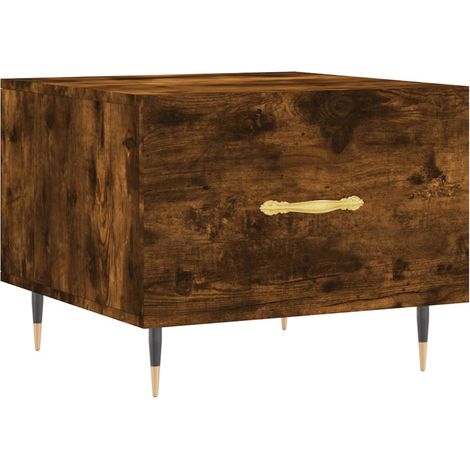 Maison Exclusive - Tavolino da Salotto Rovere Fumo 50x50x40 cm Legno Multistrato