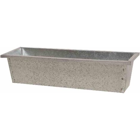 Blumenkasten, silber, 50 x 18,5 x 11,5 cm Stahlblech, verzinkt (1/2)