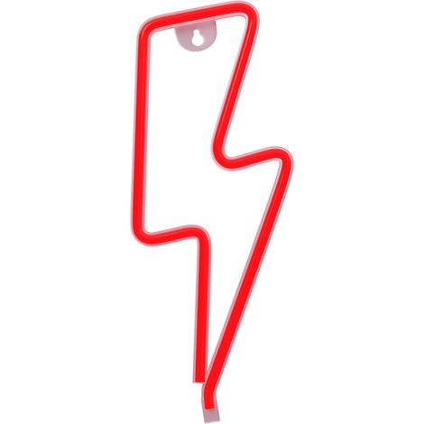 Forever Light Neon LED Decorazione,USB, segno luminoso, illuminazione, per soggiorno, Festa, Camera da letto (Fulmine)
