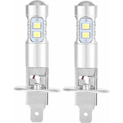 Ampoule H1 - LED 100 W - 1800 Lm - 6000 K - Pour Feux De Croisement Et Antibrouillard - Kit De 2 (1/4)