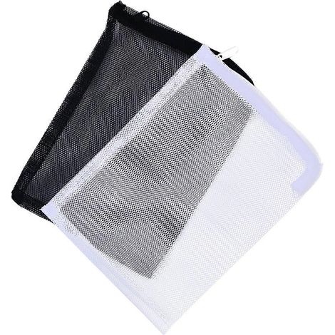 Sacs filtrants en nylon à fermeture éclair de 20 x 15 x 20 cm, adaptés aux aquariums, jardins et bassins (blanc et noir). (1/3)
