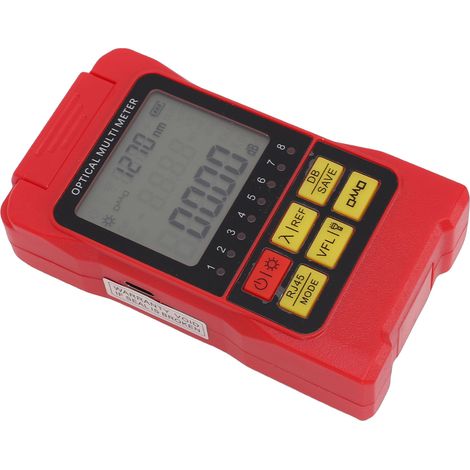 Mètre de puissance optique portable 850-1650nm pour fibre, testeur réseau et pointe traçante câble, boîtier ABS, rouge (1/5)