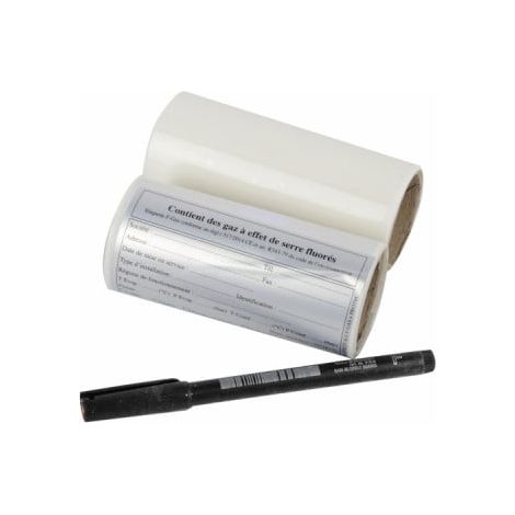 Étiquette identification aluminium - GALAXAIR : ETIC/25 ALU F GAS+PROTEC