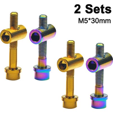 Vis - Écrou - Rondelle Pour Tige De Selle De Vélo - Alliage De Titane - M5×30 Et M5×40 - 2 Jeux (1/5)