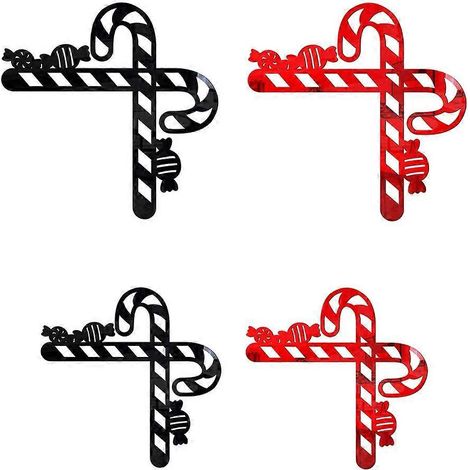 Wandaufkleber, 4 Stück, niedliches Weihnachtsbonbon-Design, Lichtschalter-Dekorationsaufkleber