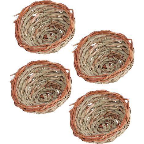 Lot de 4 nichoirs écologiques et respirants en herbe naturelle pour la décoration de jardin (1/5)