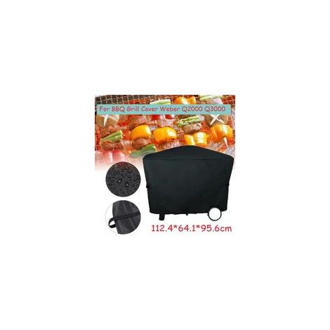 1 Stück Weber Q2000/Q3000 Grillabdeckung, staub- und regendicht, UV-Schutz, Picknickabdeckung für den Außenbereich (1/5)