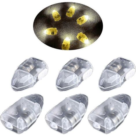 Lot de 50 guirlandes lumineuses LED en forme de ballon avec interrupteur, couleurs changeantes, alimentées par piles, lanternes lumineuses à mèche, mini-lampes de fête pour la maison, blanc chaud (1/4)