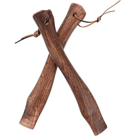 2 Stück Robuster Holzgriff als Ersatz für Beil und Axt
