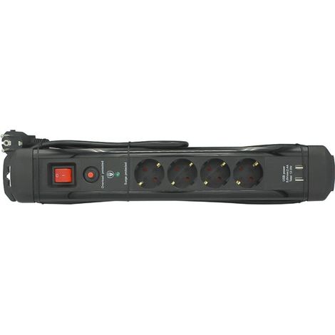 WURKO base multiple 4t con usbx2 dc 3680w negro , Base Múltiple 4 Tomas Schuko + 2 Puertos USB Tipo A 3680W Wurko.
- Combina funcionalidad, diseño moderno y máxima seguridad. Con 3 (1/3)