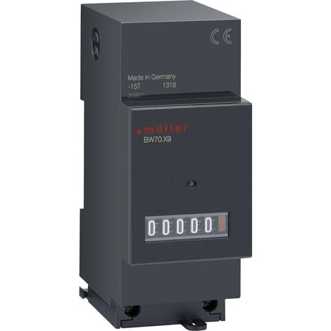 Compteur d'heures de fonctionnement Müller BW 70.29 24V 50-60Hz Minuterie à rouleaux (1/2)