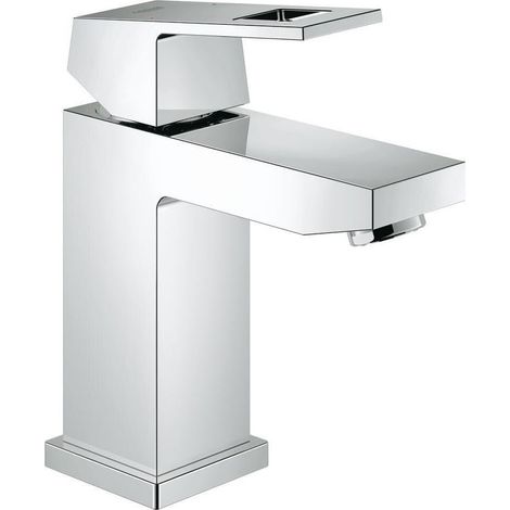 Grohe Eurocube 1-Loch-Einhand-Waschtischbatterie, S-Size, glatter Körper, 5,7l/min SpeedClean, Chrom