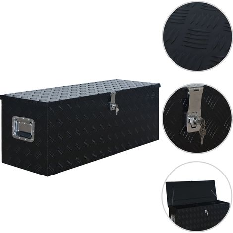 Caja de aluminio 1085x370x400 mm negra