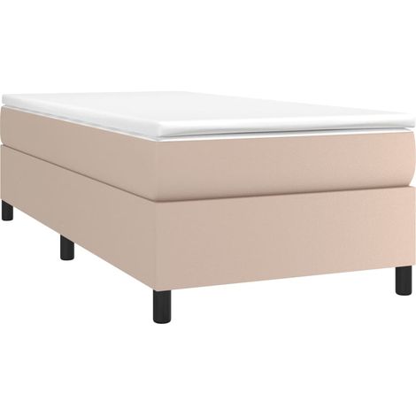 Giroletto a Molle con Materasso Cappuccino 100x200cm Similpelle vidaXL 149077 (1/4)
