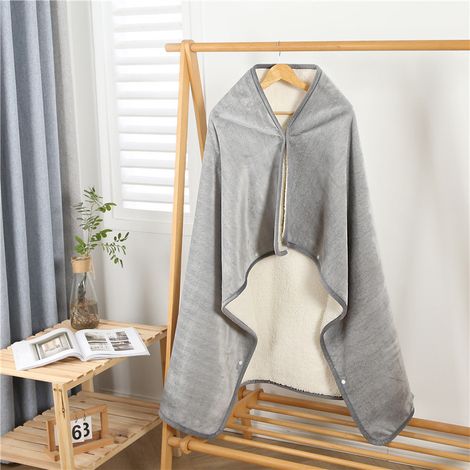 MINKUROW Coperta Scozzese 110x145 Cm Coperta In Pile A Doppia Faccia Coperta Da Letto Divano Auto Soggiorno Camera Da Letto Inverno Calda Coperta Multiuso Mantello Scialle Con Bottoni Regalo Di Natale (1/4)