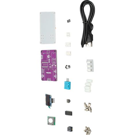 Kit de construction électronique DIY pour détecteur OLED de formaldéhyde, de température et d'humidité, à souder, pour capteurs de formaldéhyde (1/5)