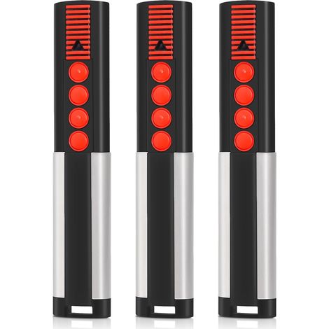 Lot de 3 télécommandes de remplacement pour garage 4013 TX02-434-4-XP 4014 TX03-434-2 4022 TX03-434-2, 433,42 MHz 4 canaux, programmation facile (1/5)