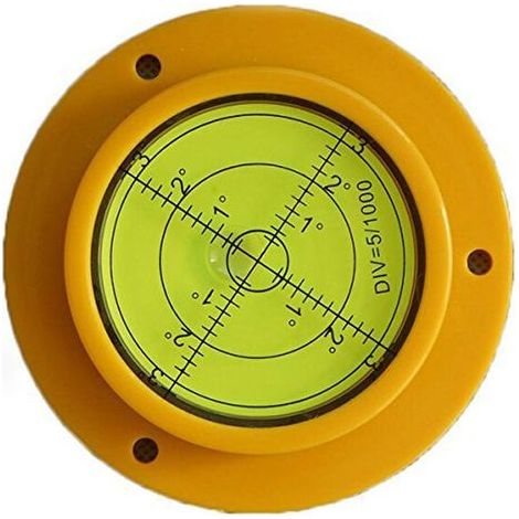 Bullseye Niveau à bulle rond de précision 90 mm avec trous de montage pour camping-car (1/5)