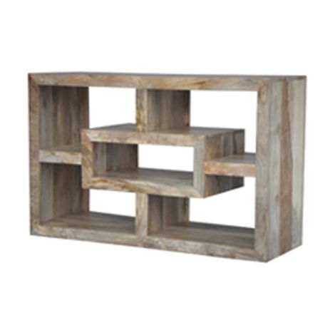 Yoga Straight TV Unit - Mango Wood - L40 x W110 x H70 cm - Light Finish