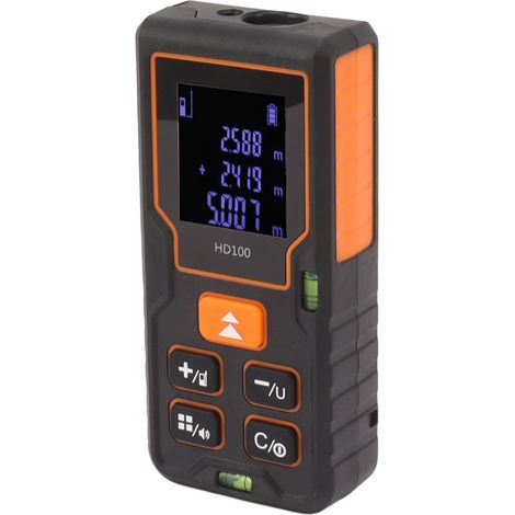 Télémètre Laser 100m Précision Élevée Portable Mesureur de Distance Main pour Travaux Bois Ingénierie Construction (1/5)