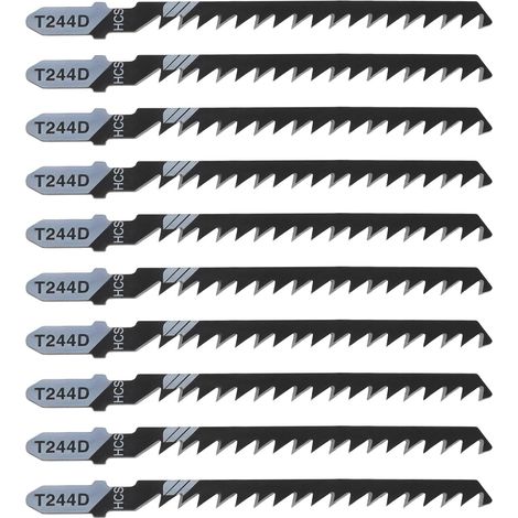 20 Pcs 100mm 6 TPI T-Shank Jigsaw Blades for Curved Cutting, Wood (1/5)