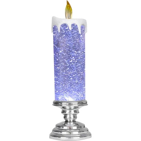 Flackernde, flammenlose Kerzen  LED-Weihnachtskerzen – USB-wiederaufladbare, farbwechselnde Weihnachtskerzen, LED-Wasserkerzen für die Weihnachtsdekoration
